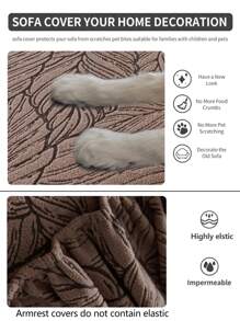 1 pièce Housse de canapé élastique antidérapante à enveloppe complète, housse de coussin de canapé universelle 4 saisons, jeté de canapé épaissi en tissu, lavable en machine, anti-poussière, compatible animaux de compagnie, décor d'intérieur, s'adapte aux canapés d'angle réglables pour chambre à coucher, bureau, salon 1/2/3/4 places