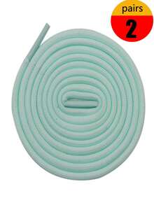 2 Pairs Casual Chunky Round Sneakers, Gray/Black/White Color Athletic Sport Shoes With Round Laces, Unisex - Multicolor - View 14