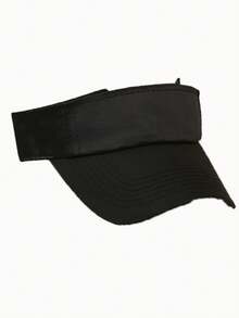 1pc Women's Fashion Faux Silk Satin Solid Color Sun Visor Cap - Multicolor - View 2