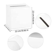 1 Stück weiße Kartenbox mit Goldfolie Design, Hochzeitsgeschenk Geldbox Halter für Hochzeitsempfang, Babyparty, Jubiläum, Geburtstagsfest, Abschlussfeier Tischmittelpunkt Dekoration (beinhaltet 10 Grußkarten), Hochzeitsdekoration, Heimdekoration, Raumdekoration Partygeschenke Brautgeschenke Geburtstagsdekorationen Partydekorationen Junggesellinnenabschied