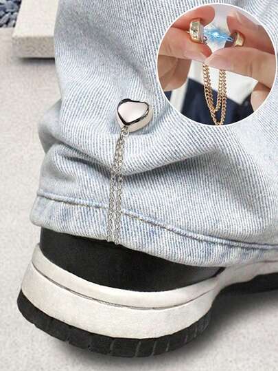 Unisex Multi-Functional Magnetic Scarf Clip, Strong Magnet Fastener, With Chain, Magnetic Shirt Clip, Secure Scarf, Headscarf, Pants And Other Clothing, Travel Essential, Outdoor, Office, Back To School Necessity