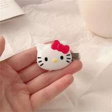 Sanrio (Authorized) New Sanrio 2 Pieces KT Metal Hair Clip - Cartoon Hair Clip Accessories, Headband, Anime Style Hair Ring, Gift For Sanrio Fans, Very Stylish Hair Clip, Suitable For Wearing In Various Occasions