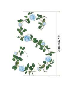1/3 Piezas de enredaderas de rosas rosadas con una corona de rosas y hojas verdes. Estas flores artificiales son perfectas para decorar mesas de comedor y son adecuadas para bodas, fiestas, hoteles, restaurantes, graduaciones y decoración del hogar.