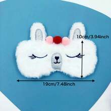 White Rabbit Sleep Mask, Soft & Breathable Holiday Gift - White - View 3