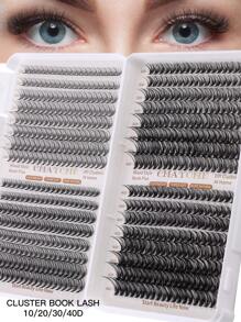 640PCS A DIY Eyelash Extension Kit - Mixed Lengths Of 10-16Mm, Featuring 10D, 20D, 30D, And 40D ,50D,60D,80D,100D Clusters, Cat Eye, Cosplay, Russian Volume, Natural, Thick, And Dramatic Styles, Including Adhesive And Sealing Glue, Tweezers, Beginner-Friendly, 0.07Mm Thickness, D Curl, Suitable For Home Use.