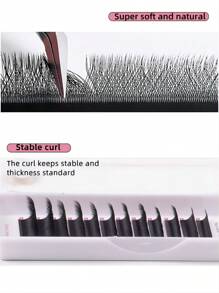 12 Rows 0.07 C/D/L Curl SHANEL YY 3DW 4DW Clover Lashes 8-15mm Automatic Flowering Premade Duoble Tips YY Handmade YY Cilios Type Natural Volume Eyelashes Extension