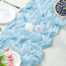 1pc Hand-Woven Balinese Sheer Table Runner, Rustic Transparent Dining Table Decor, Suitable For Romantic Bridal Shower Gifts, Multi-Scene Practical Use