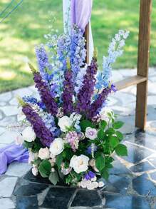 1/3pcs Snapdragon Delphinium Hyacinth Artificial Silky Flowers Long Stem Fake Flower For Wedding Engagement Home Outdoor Party Floral Arrangement Centerpiece Table Decoration