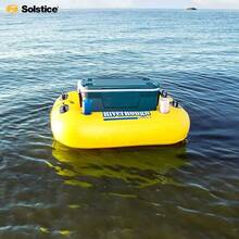Floating Cooler Raft/ Cooler Tube Float, Fits Full Size Ice Chest + Cupholders - Yellow - View 4