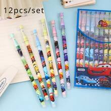 Sanrio Disney Car Neutral Pens, New Blue Doll Straight Pole Erasable Neutral Pen, Cartoon Hooded Needle Tube Water Pen Creative Stationery, High Aesthetic Erasable Water Pen Student Stationery, Perfect Graduation Gift, Birthday Gift Back To School