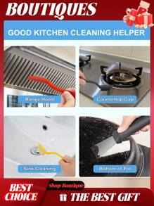 12Pcs Crevice Cleaning Brush Set, Hard Bristle Cleaning Supplies For Kitchen, Bathroom, Corner, Grout, Sink, Cup, Teapot, Bottle, Blender
