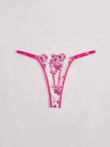 Halloween Style Sexy Transparent Floral Lace Lingerie Set For Women, Exquisitely Designed With Soft And Skin-Friendly Fabric, Available In 8 Vibrant Colors To Choose From. - 玫紅色 - 查看 4