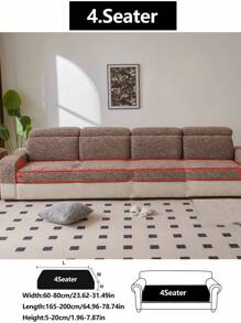1 pièce Housse de canapé élastique antidérapante à enveloppe complète, housse de coussin de canapé universelle 4 saisons, jeté de canapé épaissi en tissu, lavable en machine, anti-poussière, compatible animaux de compagnie, décor d'intérieur, s'adapte aux canapés d'angle réglables pour chambre à coucher, bureau, salon 1/2/3/4 places
