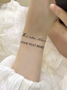 1-20Pcs Custom Text Temporary Tattoo Stickers, Personalized Tattoo Sticker, Customizable Valentine's Day Gifts, Suitable For Various Parties Such As Birthday Celebrations, Weekend BBQs And Cocktail Parties, Convenient Handmade Use,Multi-Functional,Ornamental,Letter,Solid Color,Exquisite,Stylish,Vintage,Modern,Colorful,Leisure,Basics,Casual,Soft,Unique,Customized,Personalized,Custom,Ideal Gifts For Her,Girlfriend,Her,Boyfriend,Friends,Stickers,Stickers