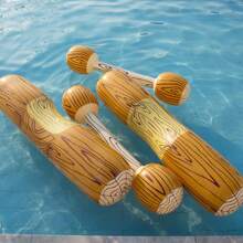 2pcs/4pcs Durable PVC Inflatable Water Raft Set (Adult Size) - Wood Grain Design, Quick Inflation, Suitable For Pool Parties, Beach Leisure, Lakeside Activities, Team Water Sports And Summer Fun Accessories