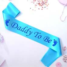 Bộ 2 dây đeo "Mummy To Be" & "Daddy To Be" Baby Shower, Phụ kiện trang trí tiệc cho bé trai bé gái, Thích hợp cho tiệc Baby Shower, Tiết lộ giới tính, Đạo cụ chụp ảnh bầu - Nhiều màu - Xem 6