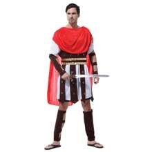Disfraz de Guerrero Romano Gladiador para Hombres, Conjunto de Guerrero Real Romano Antiguo Italiano, para Carnaval, Fiesta de Disfraces (Nota: Solo Ropa, Sin Accesorios en Muñecas y Piernas, Sin Armas)
