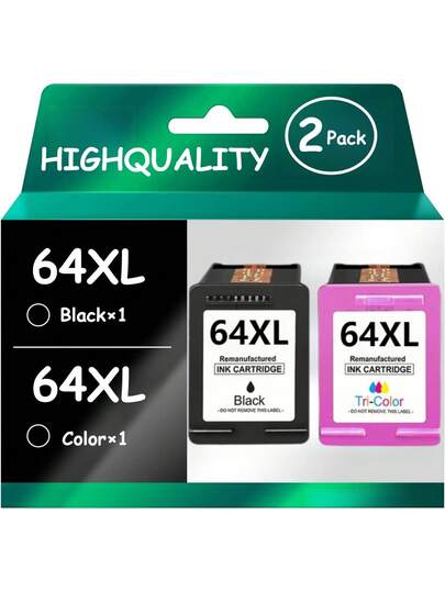 YLKJSWIM 64XL Ink Cartridges Black And Color Compatible With 64XL Ink Cartridge Combination Pack Compatible With 64 Inks For 7855 7858 7155 7120 7800 6255 6255 7158 7100 7164 Tango Printer