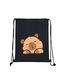 قطعة واحدة - حقيبة ظهر يابانية جديدة على شكل كابيبارا ، كاجوال ، بسيطة وأنيقة ، مع أساور بخيط سحاب و أشرطة كتف قابلة للتعديل ، مناسبة للمدرسة والسفر ، سهلة لتخزين الاحتياجات اليومية ، عنصر متعدد الاستخدامات ، موضة محببة ، مناسبة لجميع الأنماط والمناسبات ، مع قابلية تكيّف قوية مع الأسلوب.