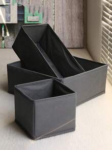 1/3/6pcs,Multi-Functional Non-Woven Storage Box, Clothing Storage Box, Drawer Division Organizer Box, Underwear Storage Box, Home Bedroom Wardrobe Storage Box, Desktop Cosmetics Storage Basket,For Back To School