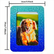 1pc Acrylic Photo Frame With Wood Base, Holds 4x6 Inch Photo, Home Decor Photo Frame For Living Room - Multicolor - View 7