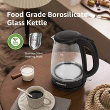 Aigostar LED Glass Electric Kettle – Fast, Auto Shut-Off & Boil-Dry Protection - 查看 3