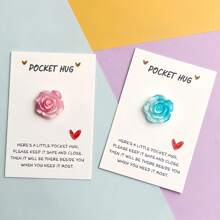1/6pcs Creative Fashion DIY Glitter Rose Flower Heart Pocket Hug Greeting Cards, Holiday Cards, Encouragement Cards, Desktop Decor, Confession Gift, For Teachers, Classmates, Family, Friends, Lovers, Suitable For Holidays, Theme Parties, Birthday Parties, Team Building Small Gifts