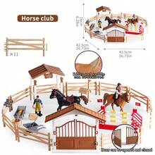 Juego de establos y cajas para caballos de la serie Horse Club, juguete funcional con figuras de caballos, regalo de Navidad para niños y niñas - Multicolor - Ver 4