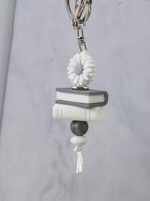 1 件雏菊、笑脸、苹果、杯子硅胶书珠钥匙扣背包挂饰、教师节和返校礼物汽车配件可爱哥特 Y2k - 彩色 - 查看 19