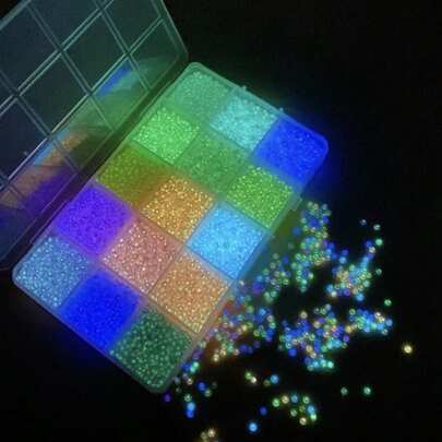 5250pcs 3mm Glow In The Dark Glass Seed Bead Set, Glow Beads Spacer Beads For DIY Necklace, Bracelet, Crafts, Jewelry Making