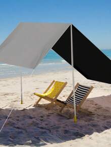 1 件全新防水遮阳篷，渐变绿曼陀罗图案 - 6 人多季节拉绳帐篷，涤纶面料，适用于海滩、露台和花园，含绳索 - 淺灰色 - 查看 4