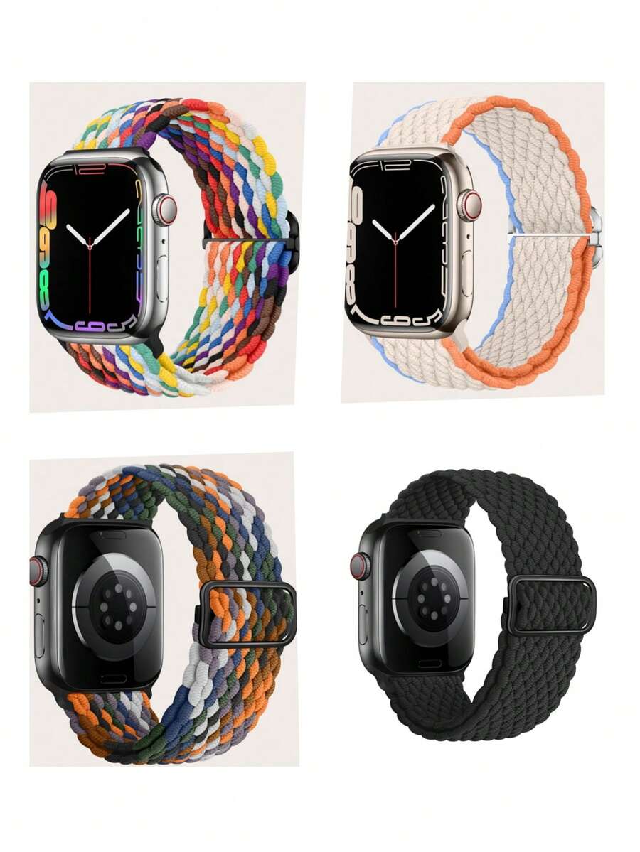 表带 Qimela 弹性单圈表带兼容 表带系列 11/SE 3/Ultra 3/42 毫米 44 毫米 45 毫米 46 毫米 49 毫米 /42 毫米 41 毫米 40 米 38 毫米,适合男女,1 2 3 4 5 6 7 8 10 9 Ultra SE 运动弹性透气尼龙编织腕带适用于手表系列 9 8 7 6 5 4 3 SE Ultra 2 1 - 彩色 - 查看 1