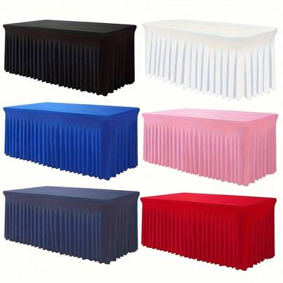 1pc Plain Tablecloth, Non-Slip Flannel, Suitable For Indoor/Outdoor, Party, Banquet, BBQ - Home & Kitchen Supplies