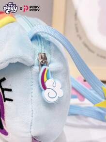MY LITTLE PONY Bolso bandolera para niña, monedero lindo, bolsa de almacenamiento multifuncional con cremallera, mini bolso de unicornio de moda para ir al trabajo, salir, vacaciones, fiestas, disfraces de Halloween y Navidad, regalo para mujeres jóvenes, estudiantes y damas