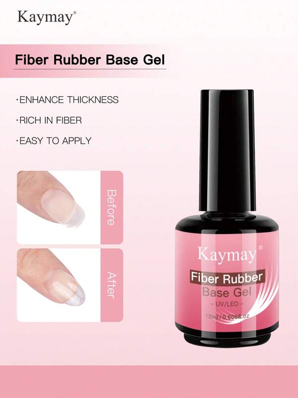 Kaymay Nail Repair Gel Builder Gel For Nails Strengthening Formula High Adhesion Crack Repair Protective Base Coat Enhances Nail Durability Transparent Finish Smooth And Natural Look Nail Salon Services Home Nail Care Daily Nail Protection