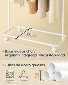 SONGMICS HOME Clothes Drying Racks - White - View 4