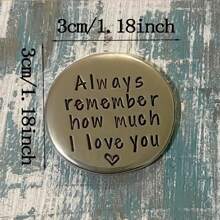 1 Stück Taschenmünze, Hochzeitsgeschenk, Münze, Glücksmünze, Taschenmünze, Hochzeitsmünze, Liebes-Münze, Ich liebe dich, personalisiertes Münzgeschenk für Freund/Ehemann