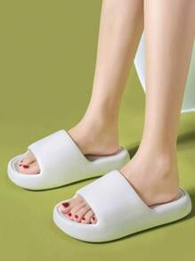 Ciabatte infradito monocromatiche semplici per bambini, antiscivolo, anti-odore, adatte per uso interno/esterno, per l'estate