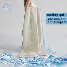 1 buc. Cuvertură de vară, răcoritoare, cu gradient minimalist, pătură ușoară, respirabilă, pentru cei care dorm cald, potrivită pentru utilizarea AC în dormitor și activități în aer liber