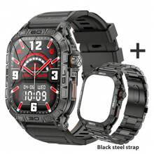 EIGIIS Reloj inteligente para hombres con brújula (responder/marcar llamada) pantalla AMOLED siempre activa de 1.96", reloj inteligente resistente para exteriores con monitoreo de sueño, monitor de actividad física para Android e iOS