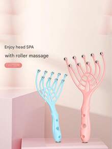 1件九爪五爪按摩器头部按摩球心灵提取器头皮梳放松减压抓挠神器按摩爪头部九爪头皮按摩器五爪头皮抓挠头部按摩器抓挠头皮球按摩爪头部放松疏通经络爪可缓解疲劳提神