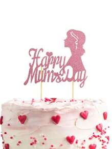 (1/12)Pcs/Set Glitter "Happy Mom's Day" Cake Topper, Mother's Day Celebration Cake Decor Flag