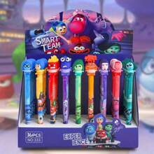 Sanrio 1-9pcs/(Random Style) Brain Agent Team Typesetting Agent Erasable Neutral Pen Cartoon Eraser Crystal Blue Pressure Pen Learning Stationery Supplies Back To School