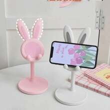 1-Piece Creative Cartoon Mobile Phone Bracket, Cute Cartoon Rabbit Bear Little Yellow Duck Flat Universal Mobile Phone Desktop Bracket Adjustable Telescopic Lifting Slouchy Bracket, Gifts For Children And Girlfriends, Birthday Gifts For Women, Valentine's Day Gifts. Suitable For Desktops