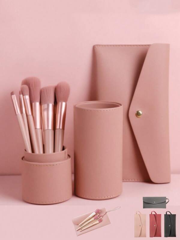 Makeup Brush Storage Set - Multiple Colors Available | Portable Professional Beauty Tool Box | | Makeup Brush Storage Bag | Home Bathroom Desktop Storage Artifact | Waterproof And Dustproof Makeup Brush Bag | Light Luxury Makeup Brush Portable Bag | Multifunctional Makeup Brush Storage, Suitable For Travel Essential Brush Storage Bag. Pen Holder,For Holiday Beach, Bathroom Collection, Bedroom Collection, Large Capacity