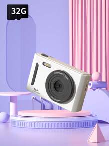 CCD Campus Digital Camera Student Party High Definition Front And Rear Dual Shooting Retro Card Travel Photography Video Camera With 32G Memory Card Digital Camera Toys