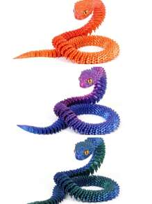 3D Printed Art Creative Snake And Surprise Egg Set With Joints - Colorful Home Office Decor, Perfect For Easter, Halloween And Thanksgiving Gifts | Eye Colors Come In A Variety Of Colors Birthday Graduation