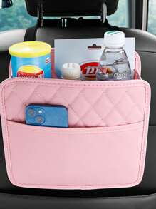 Set di accessori per auto, organizer per sedile posteriore in pelle PU premium con contenitore portarifiuti, borse porta oggetti multitasche per interni auto - borsa portaoggetti universale per sedile posteriore con portabicchiere - Set da 14 salviette compresse portatili, mini salviette usa e getta compresse per viaggi