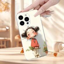 1 pieza Funda de teléfono transparente y ultra delgada a prueba de caídas con diseño de princesa linda, personalizada compatible con Apple 16 Pro Max, 15, 14 Plus, 13, 12, 11, adecuada para la serie, resistente al agua, a los golpes y a los arañazos - Multicolor - Ver 3