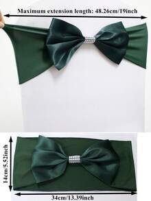 10 件/25 件优质氨纶椅子腰带缎带椅子蝴蝶结带水钻环弹力椅子腰带结适用于招待会、派对、宴会、生日、餐厅、酒店活动婚礼椅子丝带蝴蝶结 - 彩色 - 查看 5